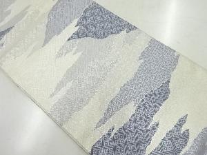 アンティーク　佐賀錦霞に古典柄模様織出し袋帯（材料）